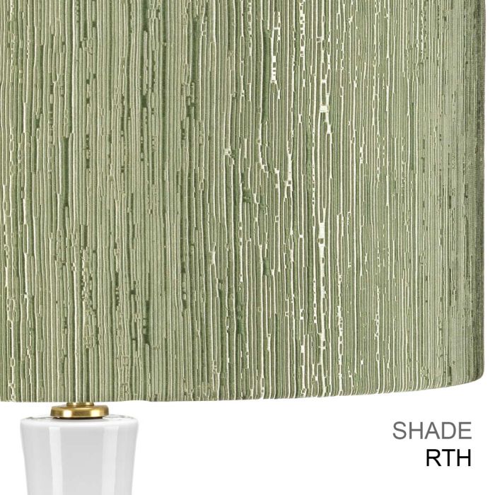 Milo 1 Light Table Lamp - Aged Brass, White, Green