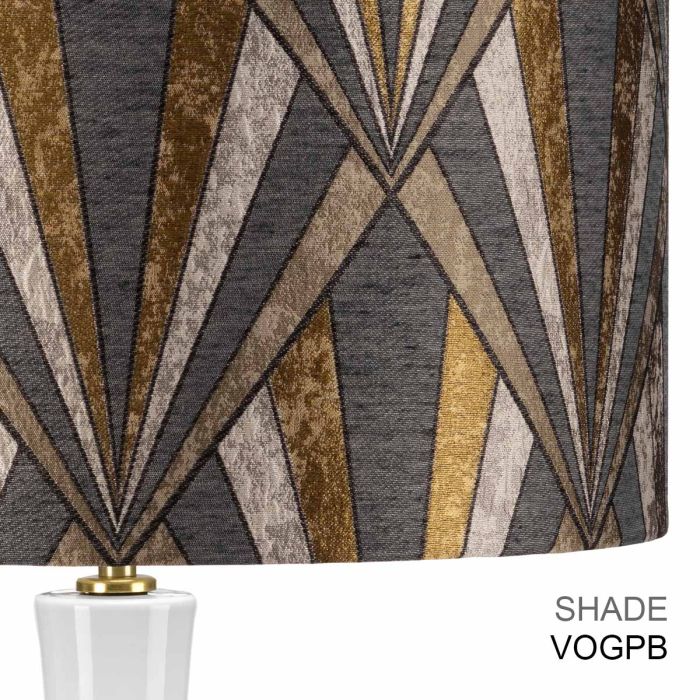 Milo 1 Light Table Lamp - Aged Brass, White, Orange