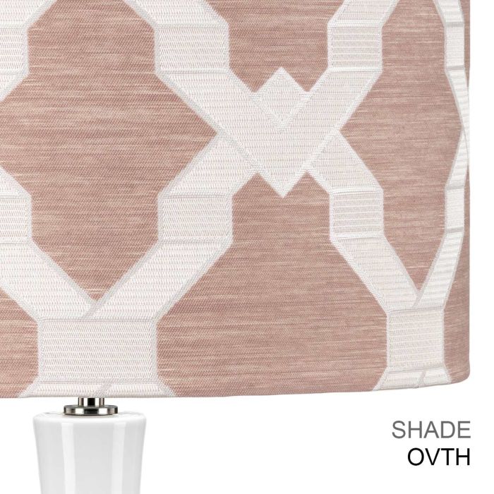 Milo 1 Light Table Lamp - Polished Nickel, White, Orange