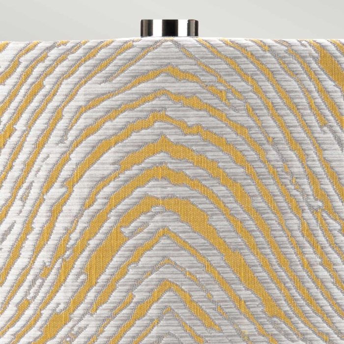 Milo 1 Light Table Lamp - Polished Nickel, White, Yellow