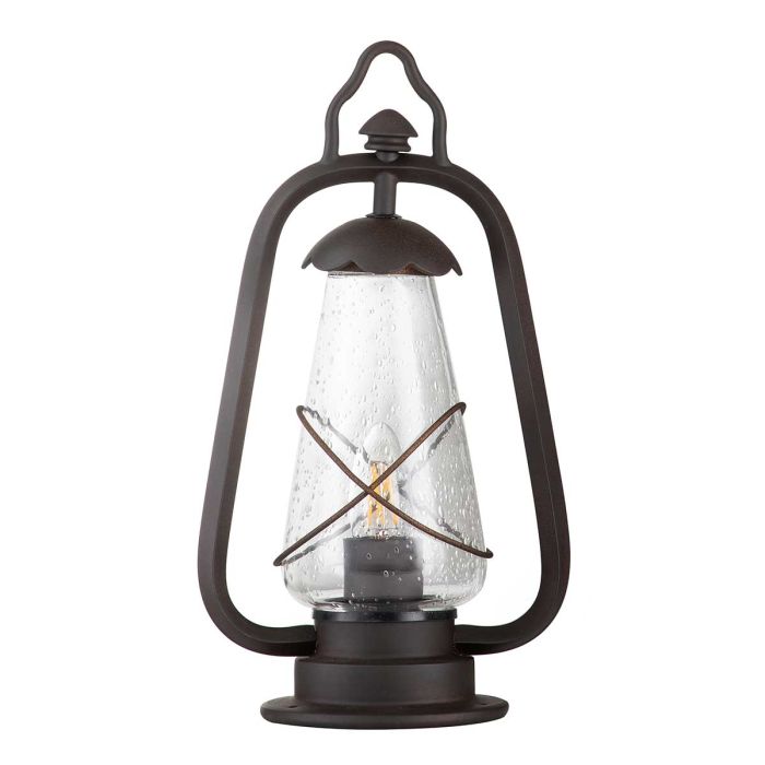 Miners 1 Light Pedestal Lantern - Old Bronze