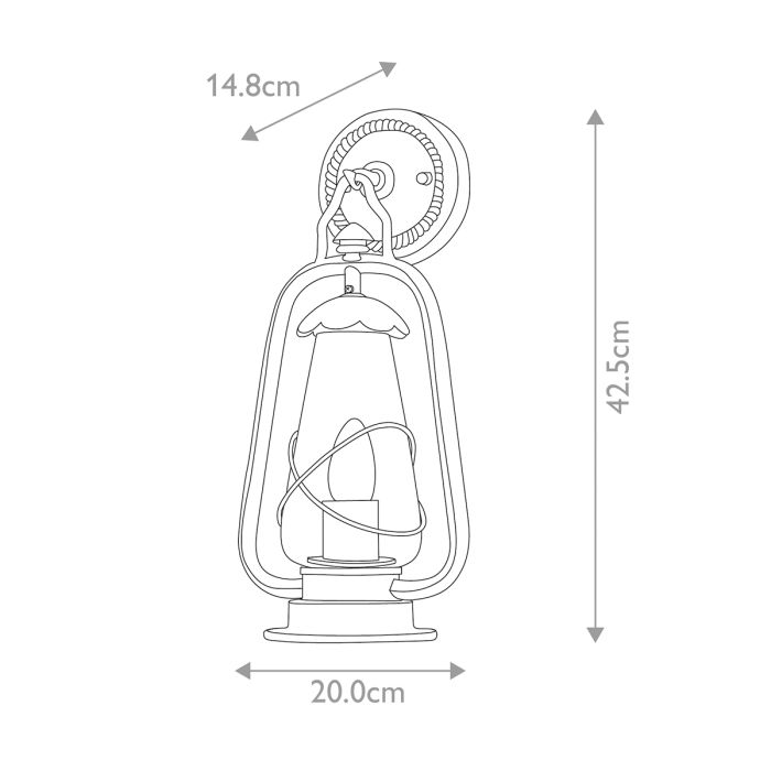 Miners 1 Light Wall Lantern - Old Bronze