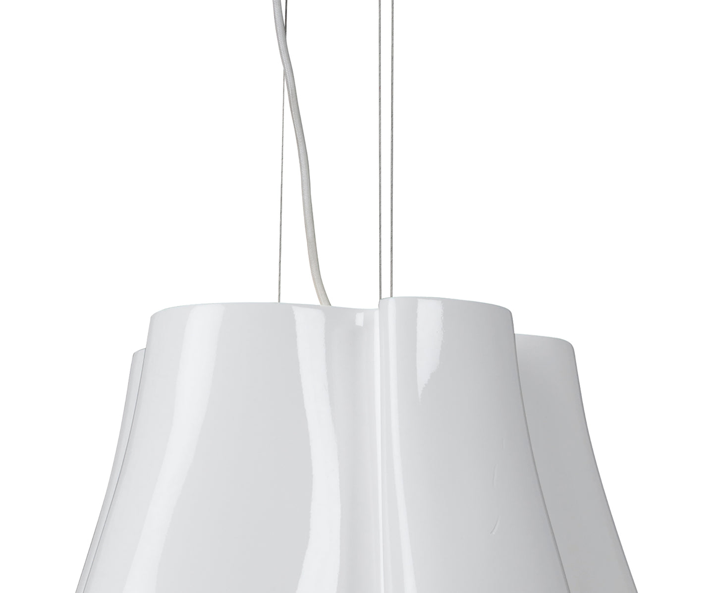 Miss Pendant 3 Light E27, Gloss White/Polished Chrome by Mantra