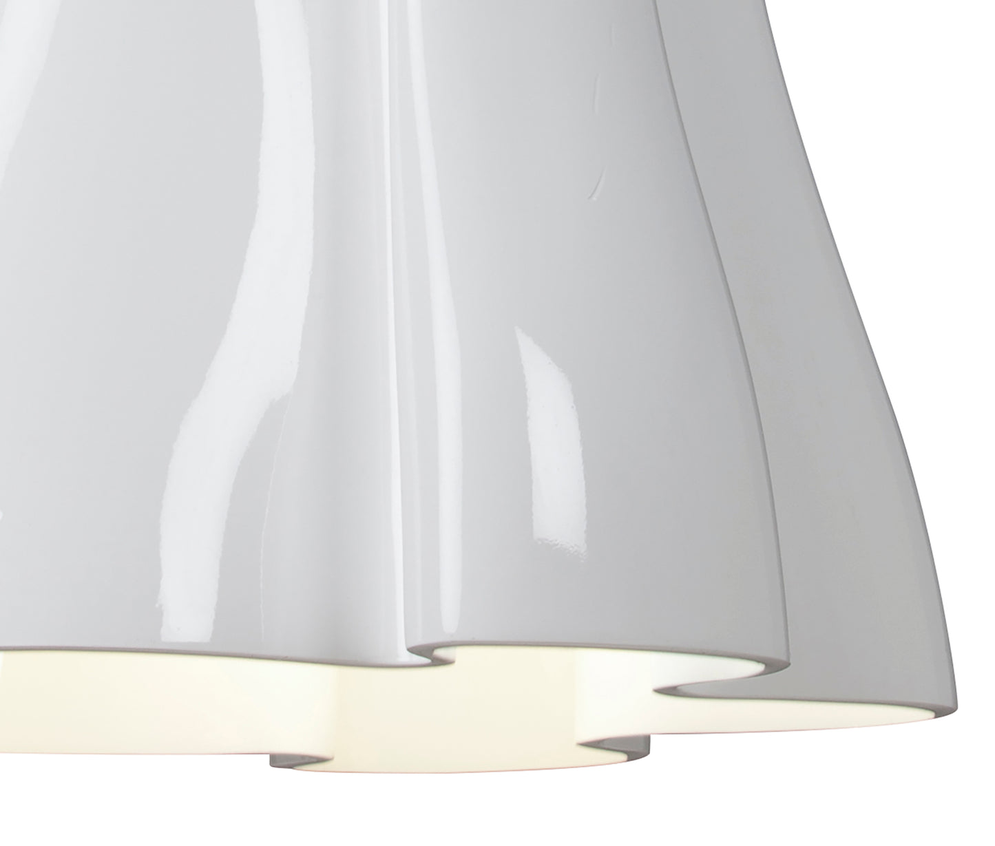 Miss Pendant 3 Light E27, Gloss White/Polished Chrome by Mantra