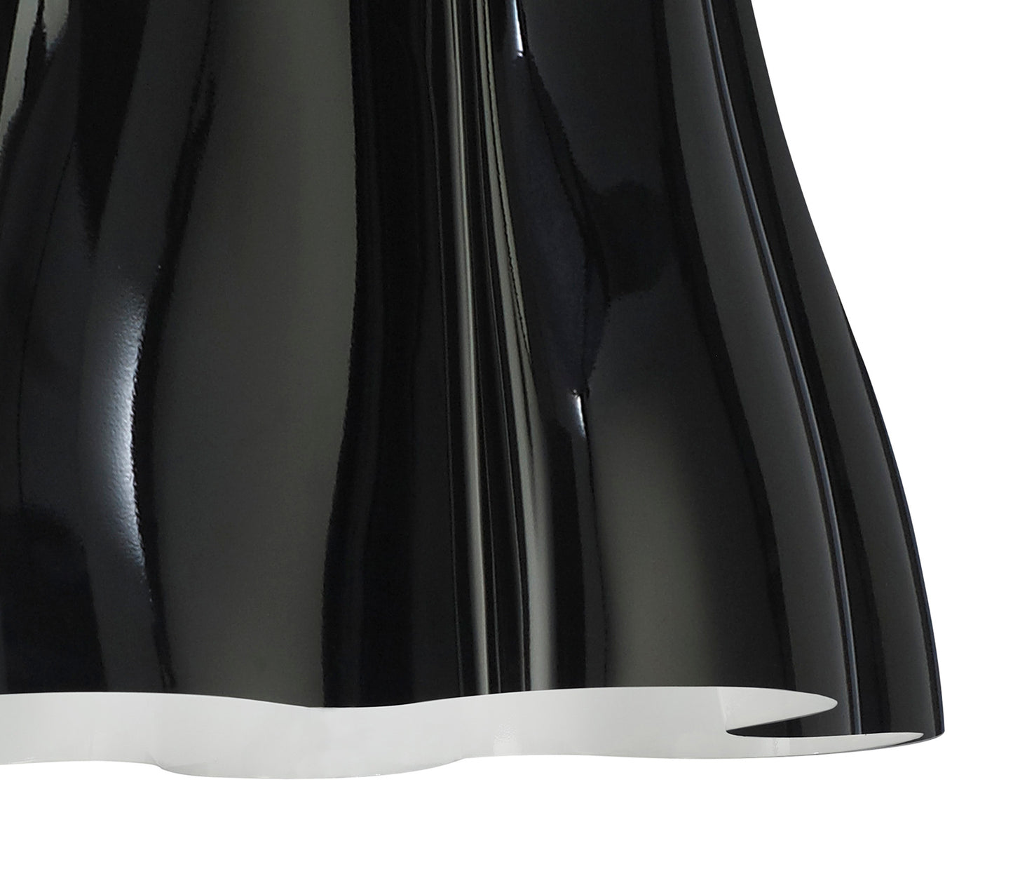 Miss Pendant 3 Light E27, Gloss Black/Polished Chrome by Mantra