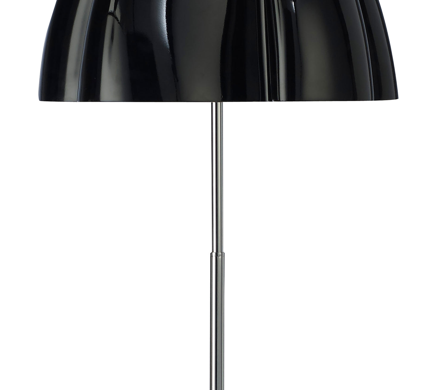 Miss Floor Lamp 3 Light E27, Gloss Black/Polished Chrome by Mantra