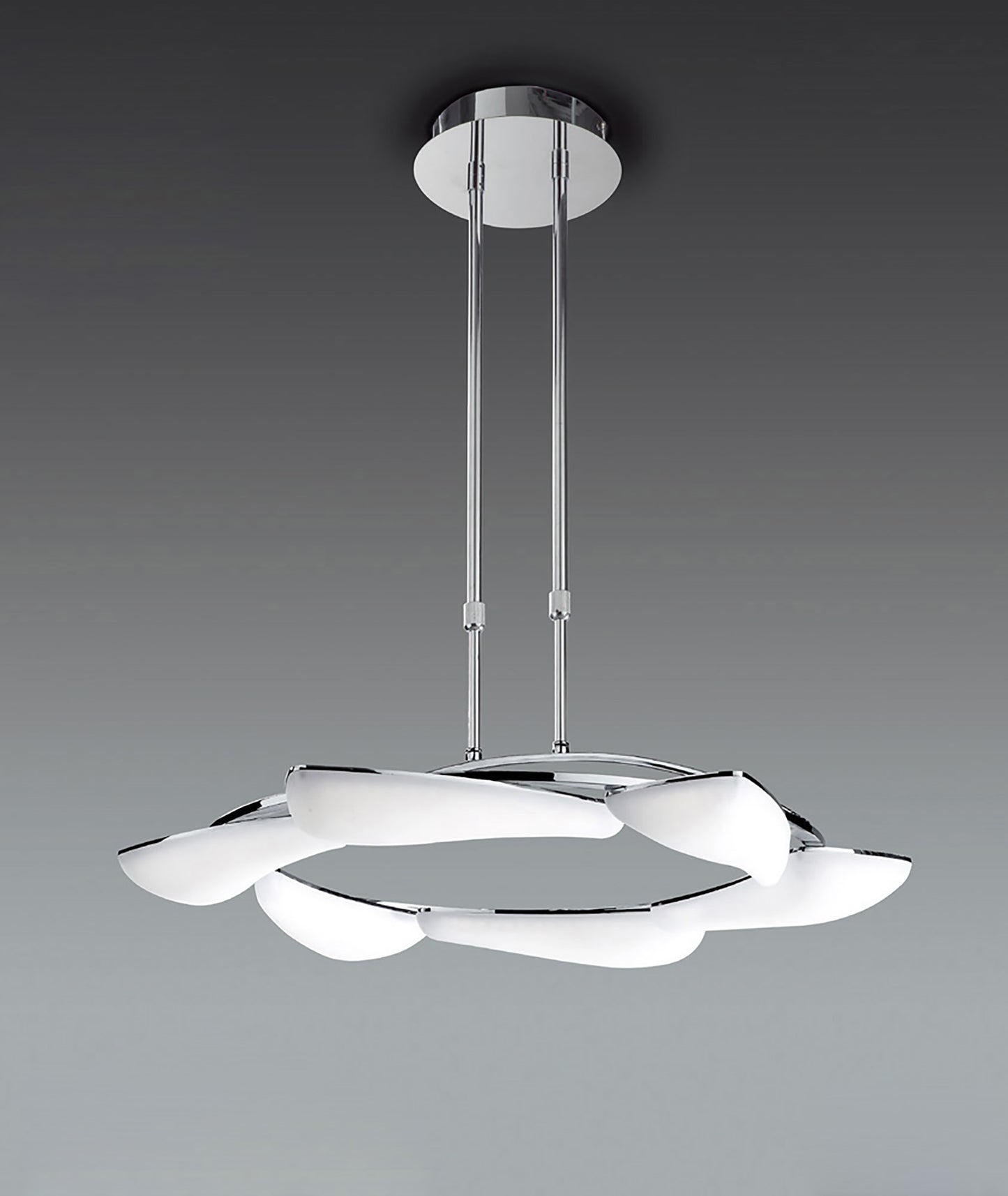Mistral LED Telescopic 36W LED Round 3000K, 3240lm, Polished Chrome/Frosted Acrylic, 3yrs Warranty by Mantra