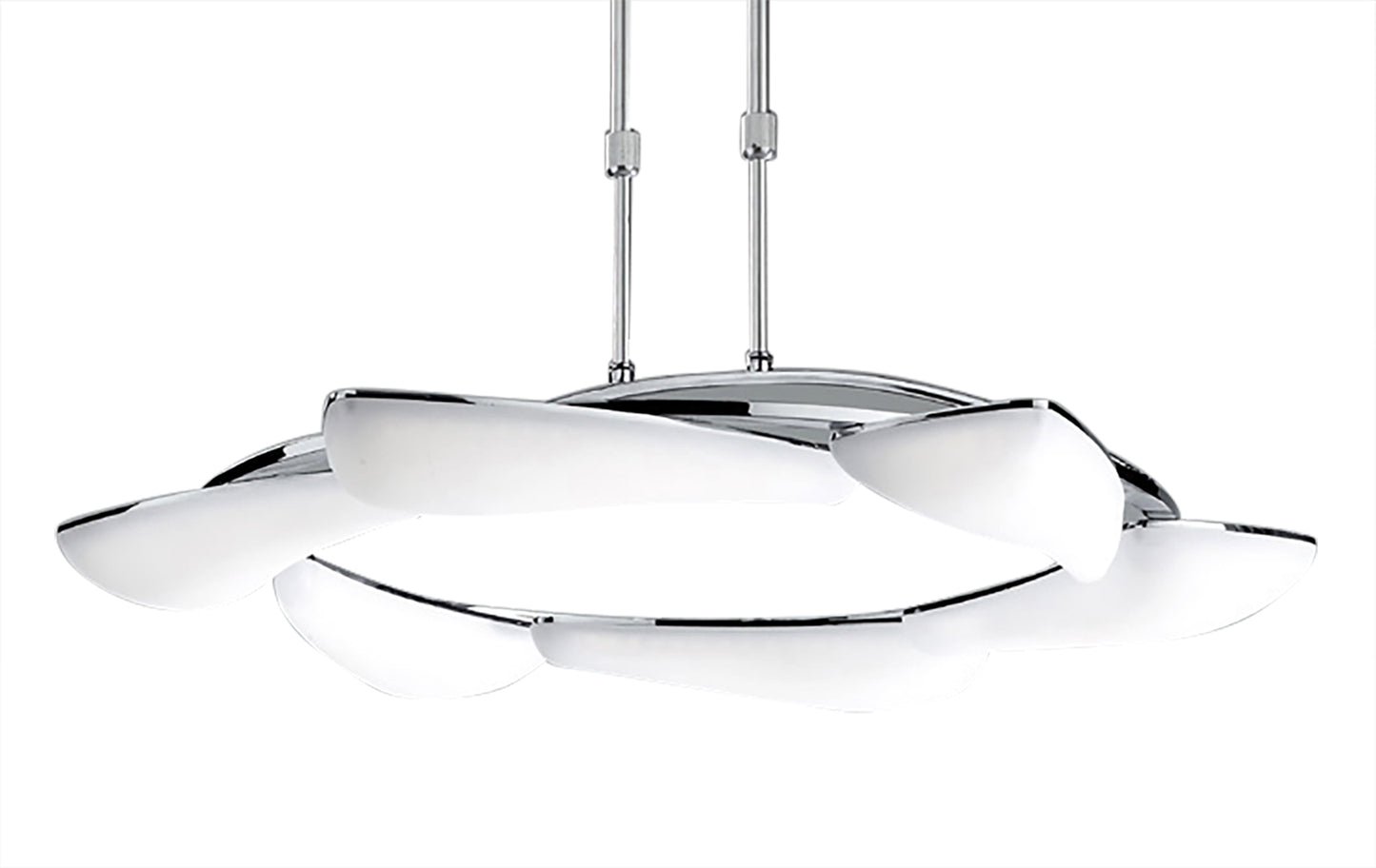 Mistral LED Telescopic 36W LED Round 3000K, 3240lm, Polished Chrome/Frosted Acrylic, 3yrs Warranty by Mantra