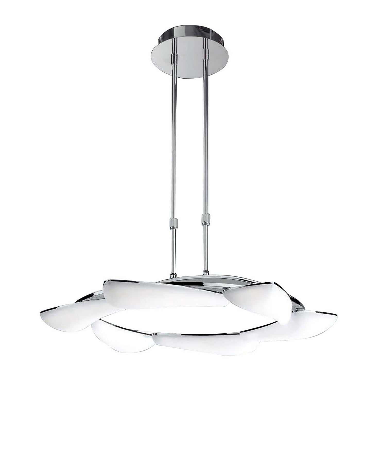 Mistral LED Telescopic 36W LED Round 3000K, 3240lm, Polished Chrome/Frosted Acrylic, 3yrs Warranty by Mantra
