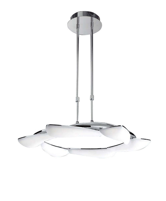 Mistral LED Telescopic 36W LED Round 3000K, 3240lm, Polished Chrome/Frosted Acrylic, 3yrs Warranty by Mantra