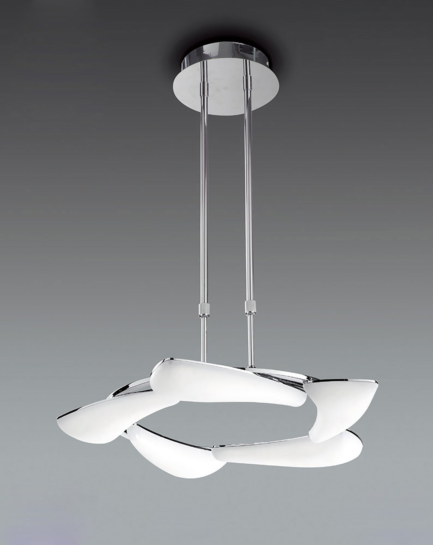 Mistral LED Telescopic 30W LED Round 3000K, 2700lm, Polished Chrome/Frosted Acrylic, 3yrs Warranty by Mantra