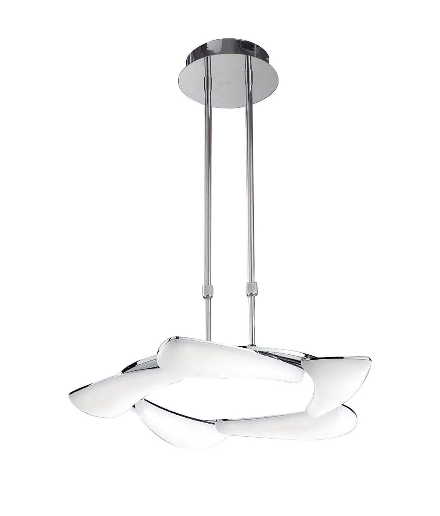 Mistral LED Telescopic 30W LED Round 3000K, 2700lm, Polished Chrome/Frosted Acrylic, 3yrs Warranty by Mantra