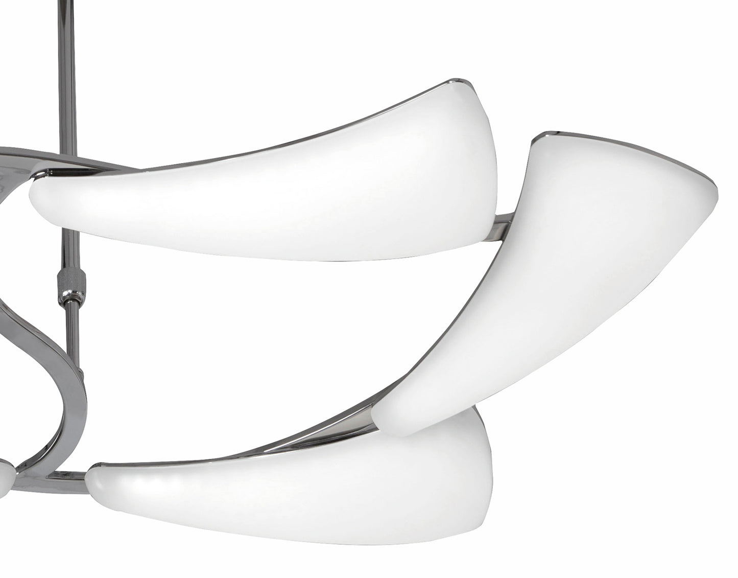 Mistral LED Telescopic 36W LED Rectangular 3000K, 3240lm, Polished Chrome/Frosted Acrylic, 3yrs Warranty by Mantra