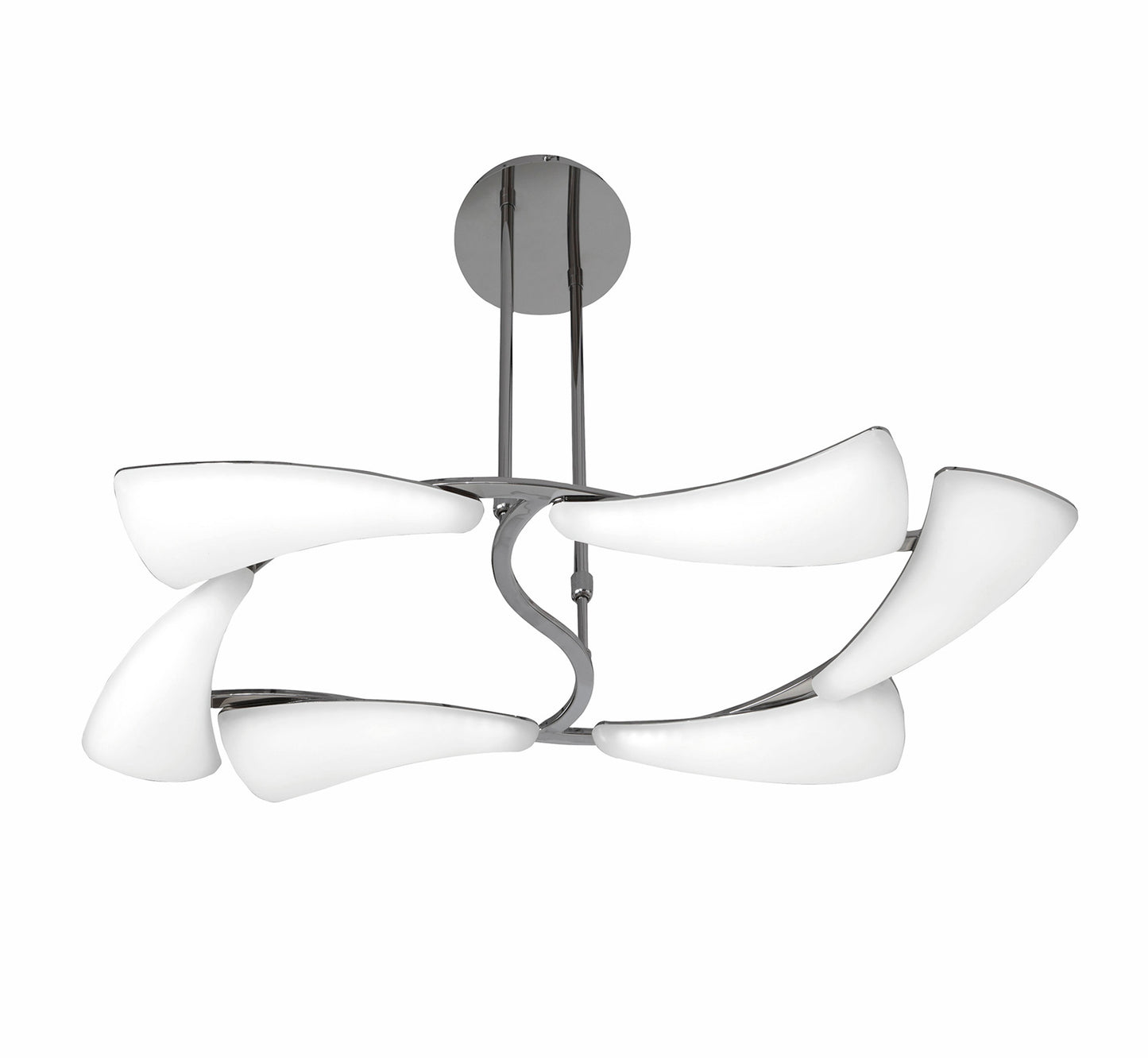 Mistral LED Telescopic 36W LED Rectangular 3000K, 3240lm, Polished Chrome/Frosted Acrylic, 3yrs Warranty by Mantra