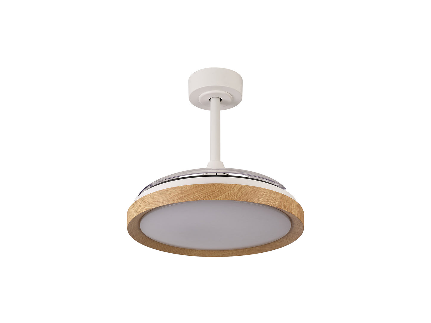 Mistral Mini 40W LED Dimmable Ceiling Light With Built-In 28W DC Fan, 2700-5000K Remote Control, 2500lm, Wood, 5yrs Warranty by Mantra