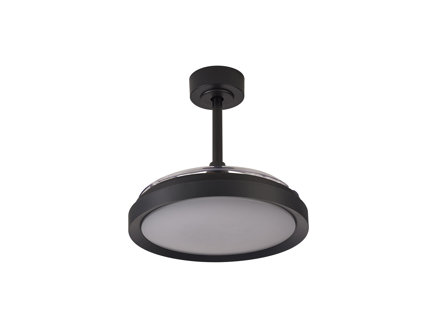 Mistral Mini 40W LED Dimmable Ceiling Light With Built-In 28W DC Fan, 2700-5000K Remote Control, 2500lm, Black, 5yrs Warranty by Mantra