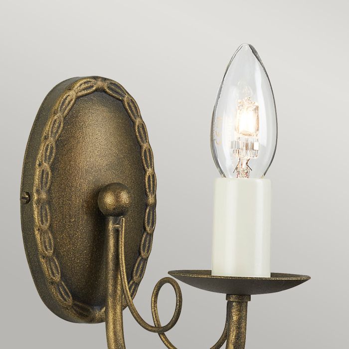 Minster 1 Light Wall Light - Black / Gold Patina