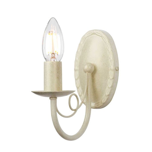 Minster 1 Light Wall Light - Ivory / Gold Patina