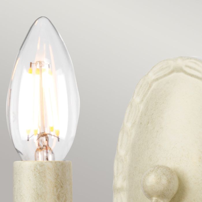 Minster 1 Light Wall Light - Ivory / Gold Patina