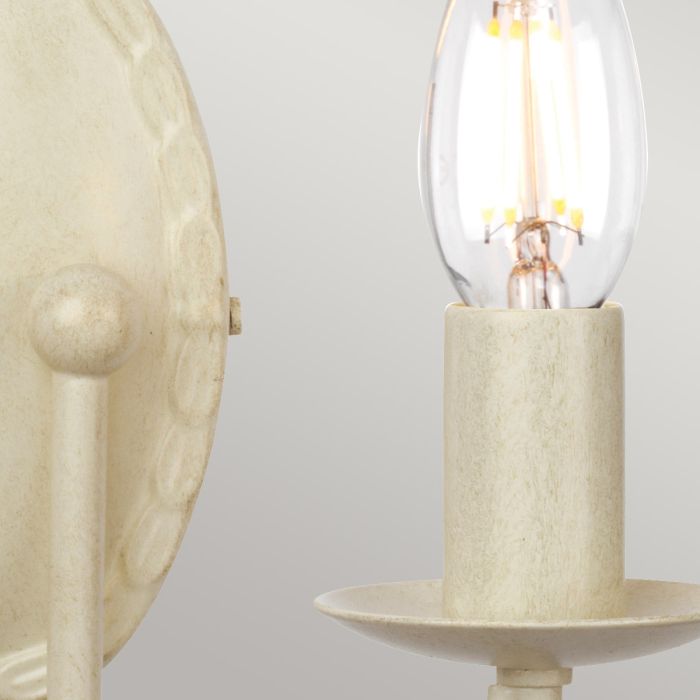 Minster 2 Light Wall Light - Ivory / Gold Patina