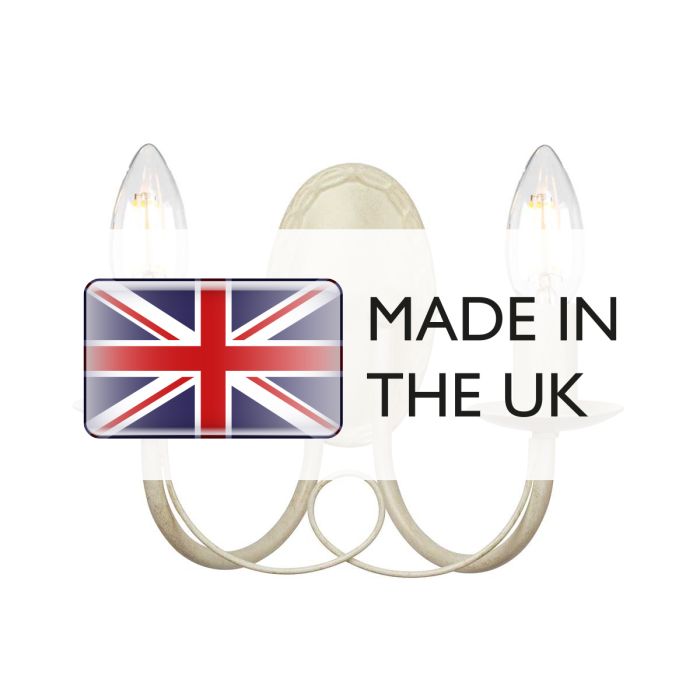 Minster 2 Light Wall Light - Ivory / Gold Patina