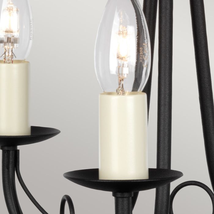 Minster 3 Light Chandelier - Black