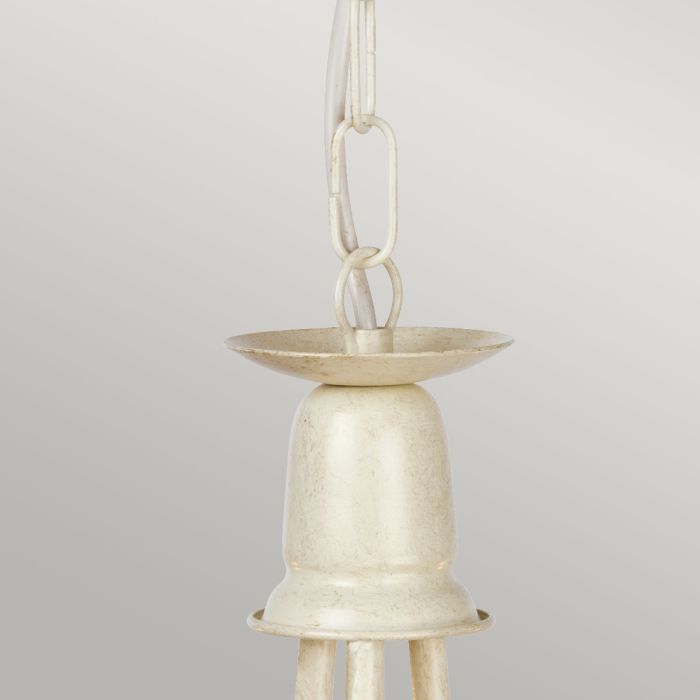 Minster 3 Light Chandelier - Ivory / Gold Patina