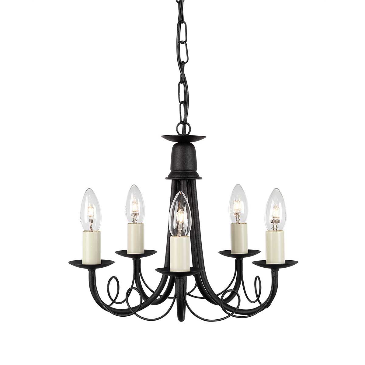 Minster 5 Light Chandelier – Black