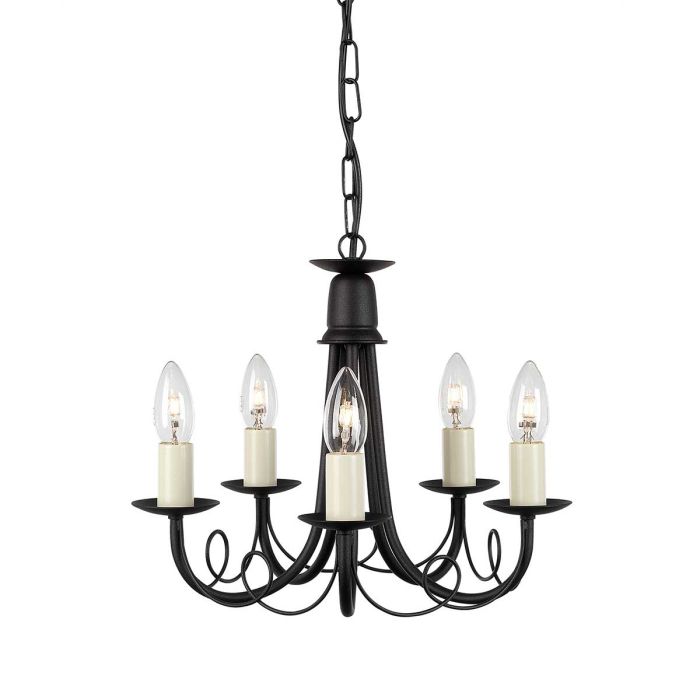 Minster 5 Light Chandelier - Black