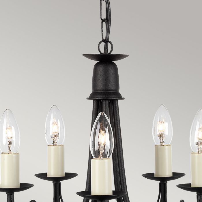 Minster 5 Light Chandelier - Black