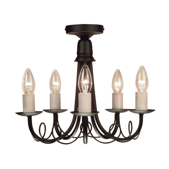 Minster 5 Light Chandelier - Black
