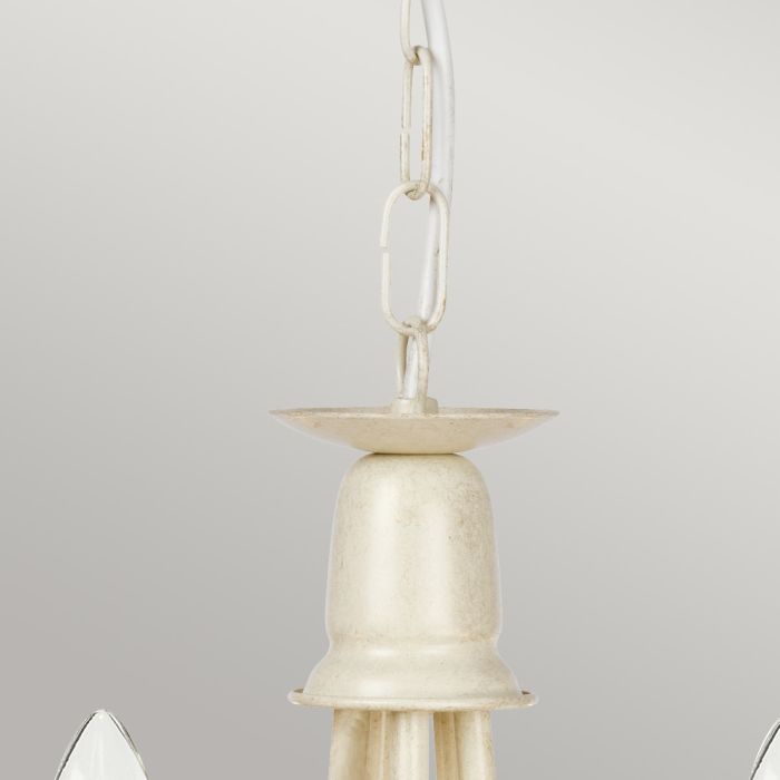 Minster 5 Light Chandelier - Ivory / Gold Patina