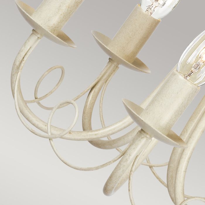 Minster 5 Light Chandelier - Ivory / Gold Patina