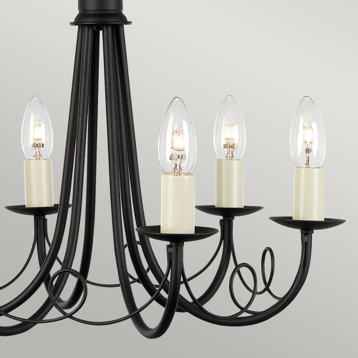 Minster 6 Light Chandelier - Black