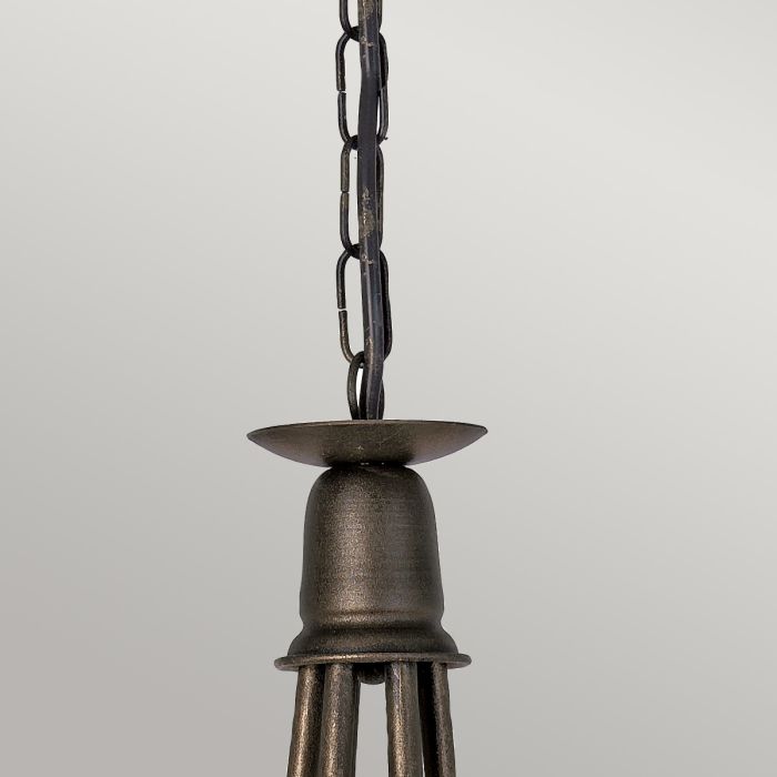 Minster 6 Light Chandelier - Black / Gold Patina