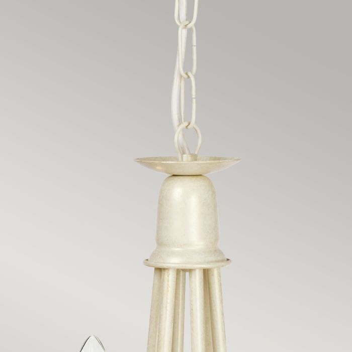 Minster 6 Light Chandelier - Ivory / Gold Patina