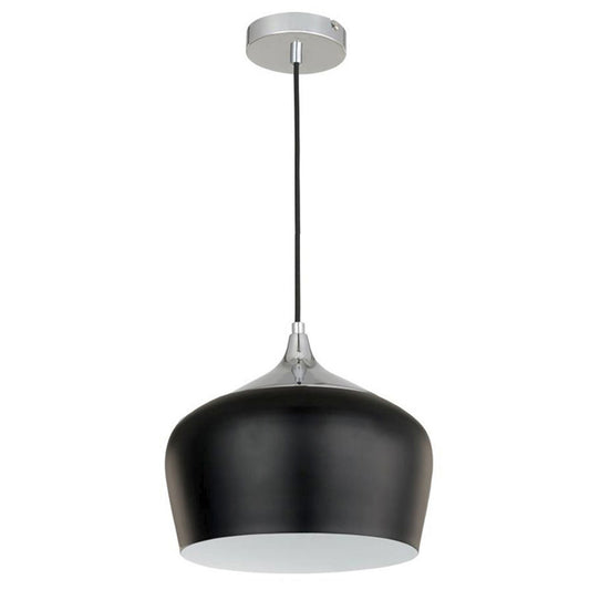 Modena 1 Light Black Metal Pendant