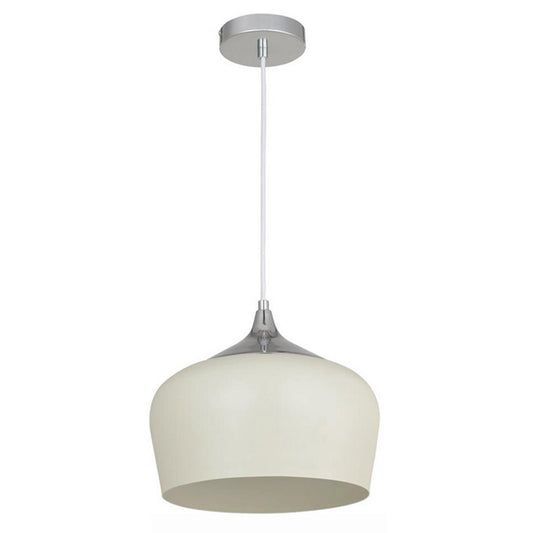 Modena 1 Light Cream Metal Pendant