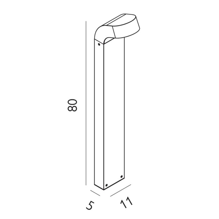 Molde LED Bollard - Graphite