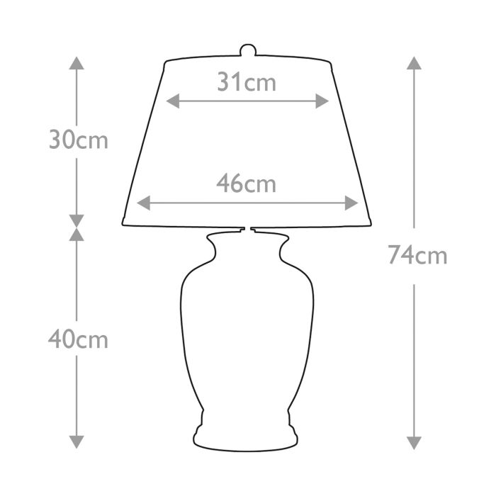 Morris 1 Light Large Table Lamp - Gold and Black