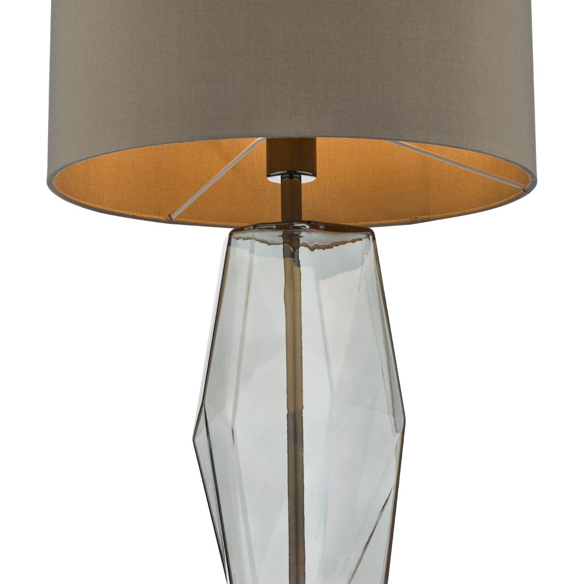 Mubina Grey Faux Silk Drum Shade 30cm