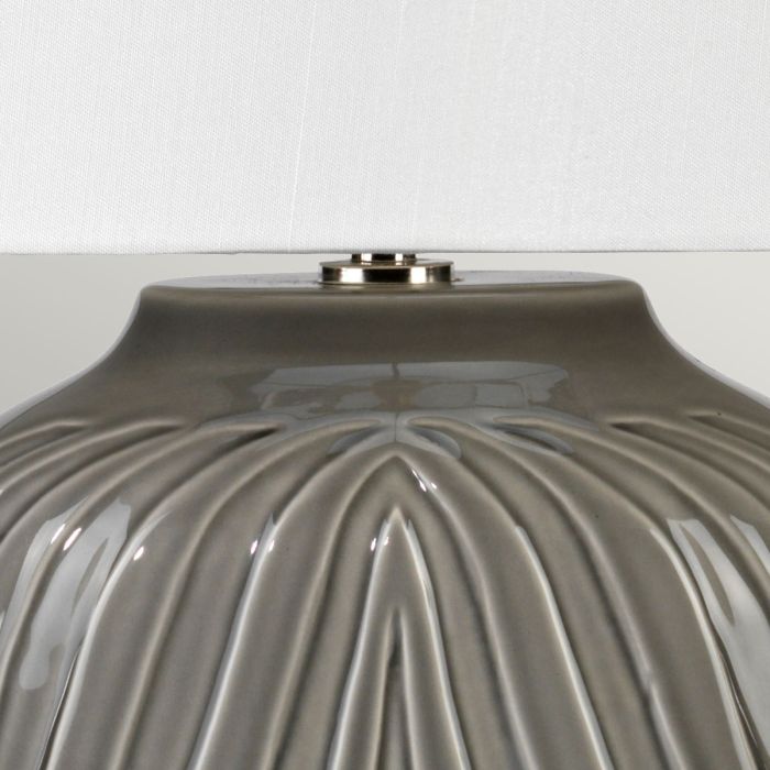 Muse 1 Light Table Lamp - Grey with White Shade