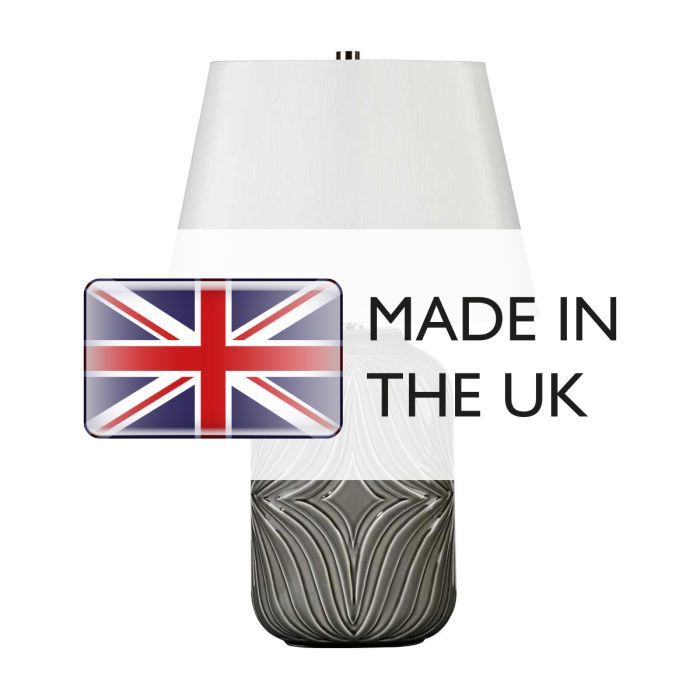 Muse 1 Light Table Lamp - Grey with White Shade