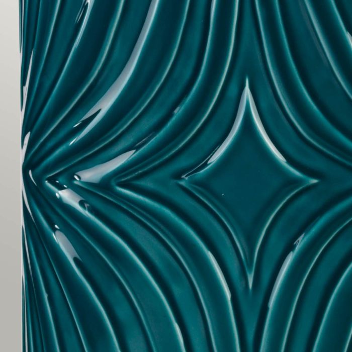 Muse 1 Light Table Lamp - Turqoise with Grey Shade