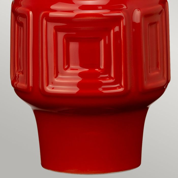 Muswell 1 Light Table Lamp - Red with White Shade