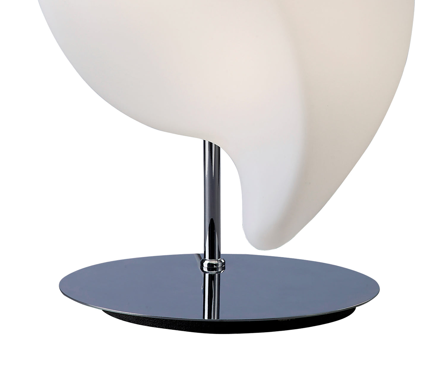 Natura Table Lamp 2 Light E27 Small Indoor, Polished Chrome/Opal White by Mantra