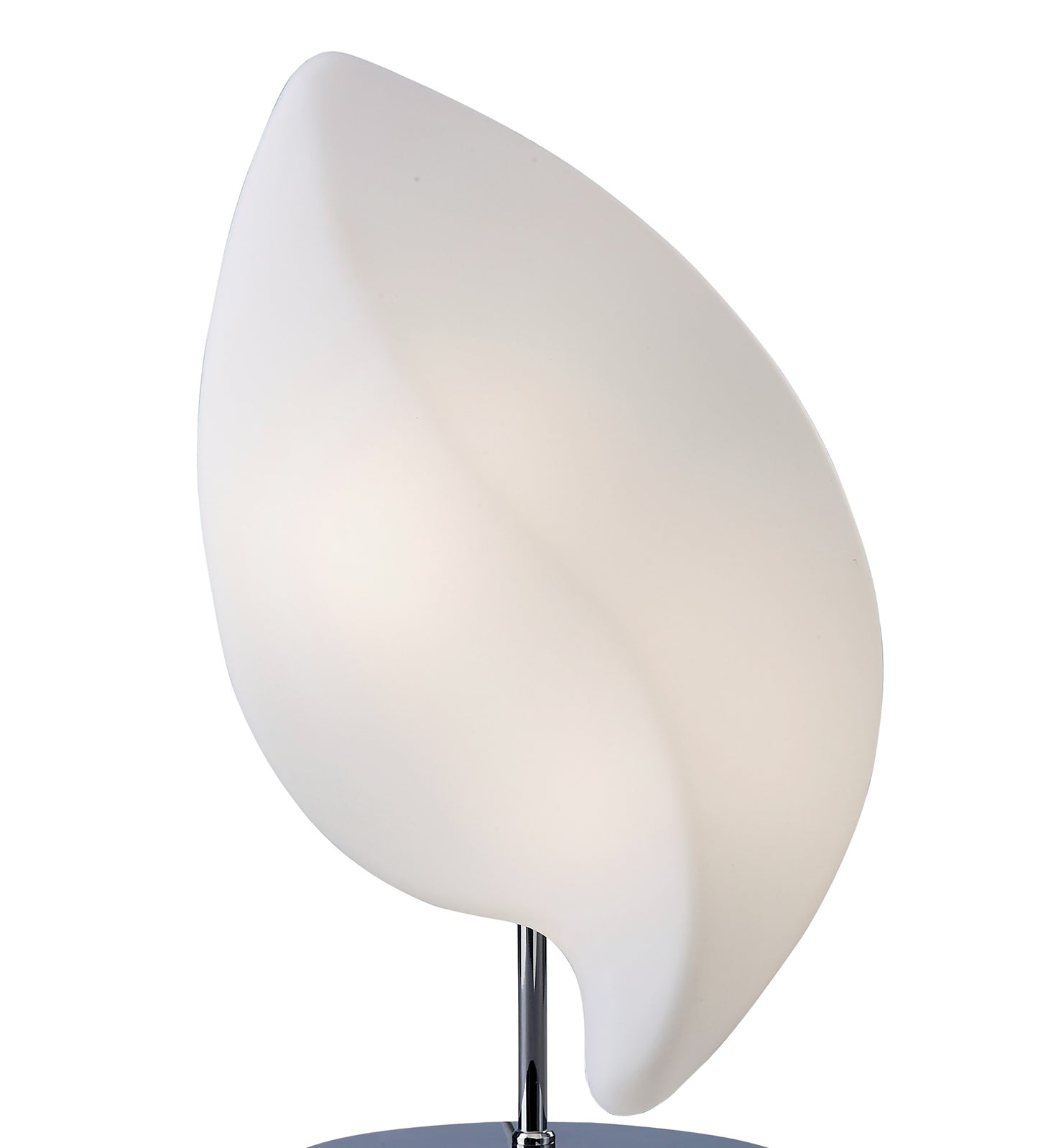 Natura Table Lamp 2 Light E27 Small Indoor, Polished Chrome/Opal White by Mantra