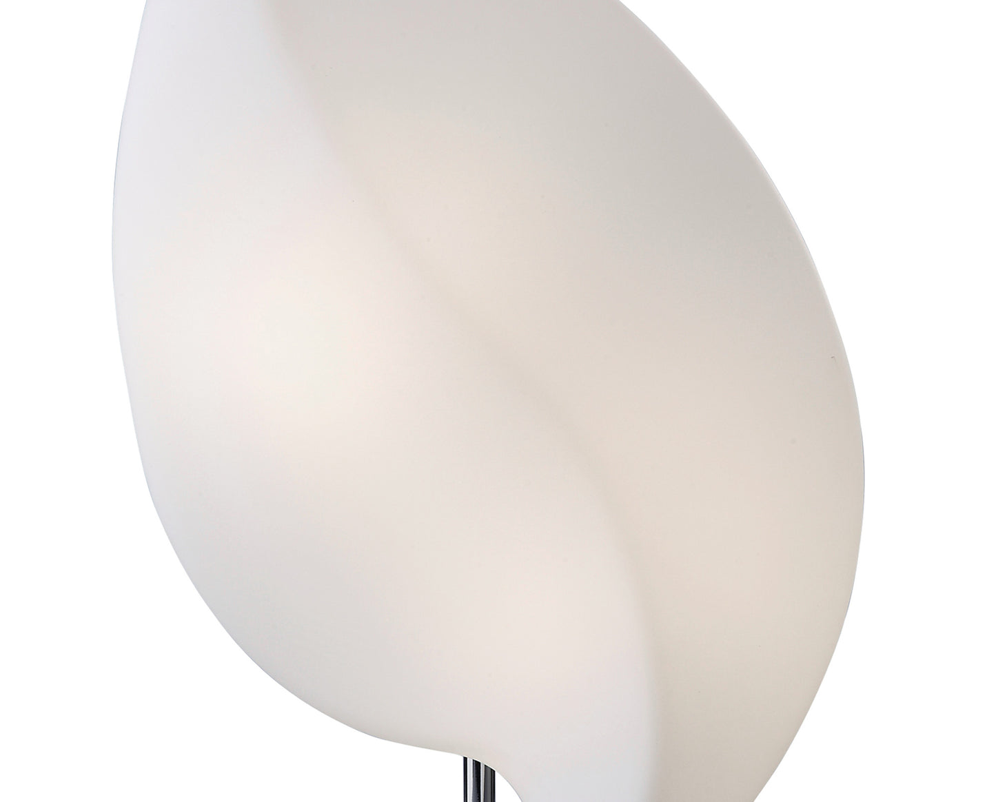 Natura Table Lamp 2 Light E27 Small Indoor, Polished Chrome/Opal White by Mantra