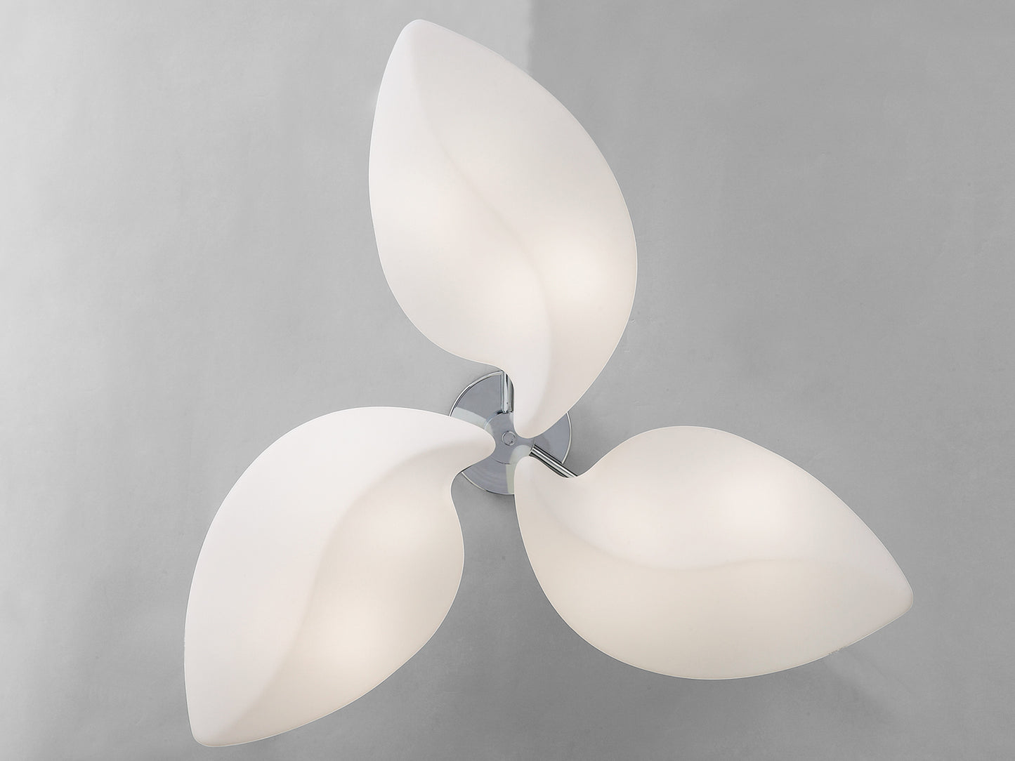 Natura Semi Flush 6 Light E27 Indoor, Polished Chrome/Opal White by Mantra