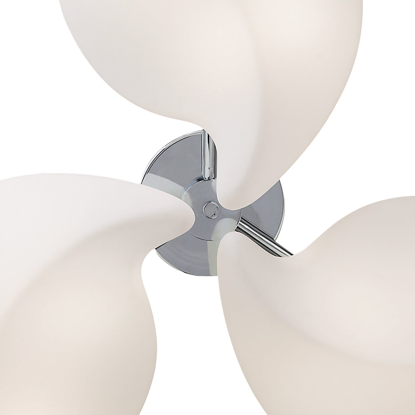 Natura Semi Flush 6 Light E27 Indoor, Polished Chrome/Opal White by Mantra